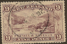 NZ 1898 9d Pink Terraces P14 SG 326 U #WQ355 - Used Stamps