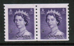 CANADA   Scott # 333** VF MINT NH COIL PAIR - Roulettes