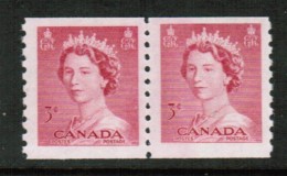 CANADA   Scott # 332** VF MINT NH COIL PAIR - Coil Stamps