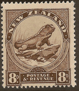 NZ 1935 8d Tuatara SG 565 HM #WQ248 - Unused Stamps