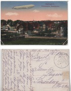 Zeppelin über Rüstringen, Villenkolonie In Der Rosenstrasse, 1917 Als Marineschiffspost Gelaufen - Wilhelmshaven