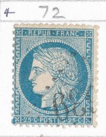 N°60A TYPE I PANNEAU D.1. VARIETE AVEC POSITION. - 1871-1875 Ceres
