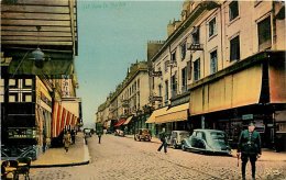 TOURS LA RUE NATIONALE POLICIER MILITAIRE CARTE COLORISEE - Tours