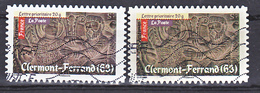 France  462 Autoadhésif L´art Roman Variété Jaune Et Brun Oblitéré Used - Usati