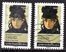 France  685 Autoadhésif Portraits De Femmes Variété Visage Jaune Et Normal Oblitéré Used - Usati