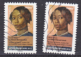 France  680 Autoadhésif Portraits De Femmes Variété Visage Jaune Et Normal Oblitéré Used - Usados