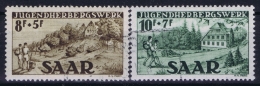 Saar  1949  Mi 262 - 263 Type II  Used /obl.  262 Has A Thin Spot. - Unused Stamps