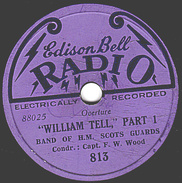 78 T. -  20 Cm - état Tb - BAND OF H.M. SCOTS GUARDS - WILLIAM TELL  PART 1 Et 2 - 78 T - Discos Para Fonógrafos