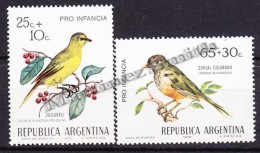 Argentina 1971 Yvert 917- 18, Surcharge For The Children Benefit - Birds  - MNH - Nuovi