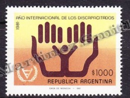 Argentina 1981 Yvert 1262, International Year Of  The Persons With Disabilities - MNH - Ungebraucht