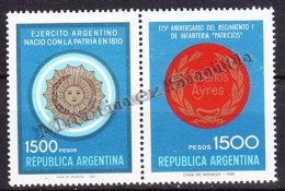 Argentina 1981 Yvert 1266- 67, 175th Anniversary Of The Argentinian Army - MNH - Ongebruikt