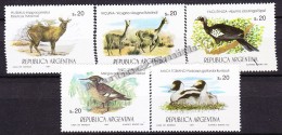 Argentina 1983 Yvert 1430- 34, Wild Life Protection - MNH - Unused Stamps