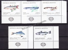 Argentina 1989 Yvert 1675- 79, Argentinian Philatelic - Pisces - MNH - Neufs