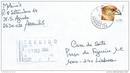 TIMBRES -  STAMPS- LETTRE - MARCOPHILIE - PORTUGAL - OISEAUX BEC CROIX - CACHET 7-12-2004 - ARRANHO - Brieven En Documenten