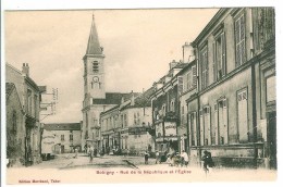 BOBIGNY - Rue De La République Et L'Eglise - Bobigny