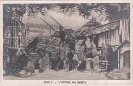 Carte Postale Ancienne Fantaisie - Oiseaux - Poules - Coq - Série Chanteclerc - Acte I - Animaux Habillés