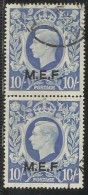 COLONIE OCCUPAZIONI STRANIERE BRITANNICA MEF 1943 1947 M.E.F. SH 10 S COPPIA PAIR USATO USED OBLITERE´ - Britische Bes. MeF