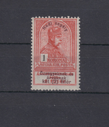 Hungary 1 Korona Overprint MH - Neufs