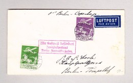 Dänemark KÖBENHAVN 15.5.1930 Brief Nach Berlin "Mit Luftpost Befördert Zweigluftpostamt Berlin" Im Kasten Rot - Airmail