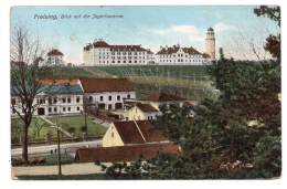 FREISING Col. Ak Blick Auf Die Jägerkaserne; 1908 Nach MÜNCHEN; Marsfeld-Kaserne - Freising