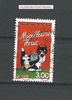 VARIÉTÉS  1997  N°  3123  SOURIS ET CHAT   OBLITÉRÉ 0.50 € - Usados