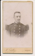 Photo Ancienne CDV Circa 1890 Portrait D'un Militaire 135ème Régiment D'infanterie Angers Photographe Thillier - Guerre, Militaire