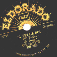 78 T. -  20 Cm - état Tb -  ORCHESTRE - SI J'ETAIS ROI  1re Et 2e Parties - 78 T - Disques Pour Gramophone