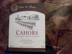 Etiquette De Vin  Neuve Cahors Terre De Gaule Aoc 2008 - Cahors