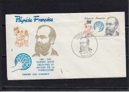 POLYNESIE FRANCAISE   FDC Poste Aerienne PAPEETE Le 24 Mars 82  ROBERT KOCH 200f - Cartas & Documentos