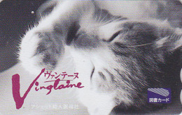 Carte Prépayée Japon - ANIMAL - CHAT - CAT Japan Prepaid Tosho Card / Vingtaine - KATZE Karte - GATO - KAT - 318 - Katzen