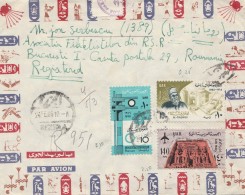 #BV4666  HIEROGLYPHICS, AIRMAIL, COVER STATIONERY, 1966, EGYPT. - Briefe U. Dokumente