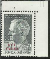 TRIESTE B 1953 COMPLEANNO 61 TITO YUGOSLAVIA SOPRASTAMPATO JUGOSLAVIA OVERPRINTED 61TH BIRTHDAY MNH - Ongebruikt