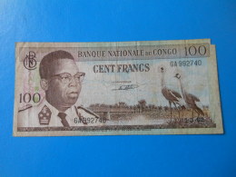 Congo Democratic Republic 100 Francs 1-3-1962 F TB P6a - Democratische Republiek Congo & Zaire