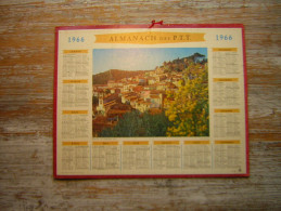 CALENDRIER  1966  ALMANACH DES  P T T  POSTES BORMES LES MIMOSAS  N° 34 HERAULT - Groot Formaat: 1961-70