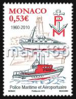 Monaco - 2010 - 50th Anniversary Of Sea Police & Airport - Mint Stamp - Other & Unclassified