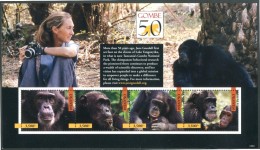 UGANDA 2012** - Scimmie / Monkeys - "The Chimpanzee" -  Block MNH Come Da Scansione - Chimpanzees