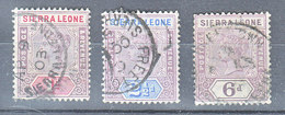 MICHEL 25+28+32 - COTE 34 EURO - OBL - Sierra Leone (...-1960)