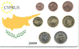 CYPRUS 2009 COMPLETE EURO COINS SET UNC IN NICE PACKING - Cipro