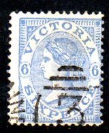 T1496 - VICTORIA , 6 Pence Dent  12 X 12 1/2 Usato . V Over Crown - Gebraucht