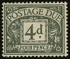 POSTAGE DUE 1937-8 4d Dull Grey-green, Wmk "G VI R" SG D31, Never Hinged Mint. For More Images, Please Visit... - Zonder Classificatie