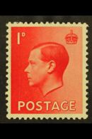 1936 ESSAY. 1936 1d Red (issued Design) On Watermarked "GvR" Paper, Lightly Hinged Mint. Very Rare. For More... - Zonder Classificatie