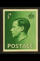 1936 ½d Green Wmk Upright IMPERFORATE IMPRIMATUR From The National Postal Museum Archives Showing Portion... - Unclassified