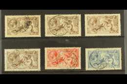 1918-19 BRADBURY SEAHORSES An Attractive Cds Used Set (SG 413a/17) Comprising 2s6d Shades (4), 5s And 10s. A Few... - Unclassified