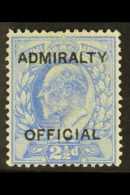 OFFICIALS ADMIRALTY 1903 2½d Ultramarine, SG O105, Fine Mint. For More Images, Please Visit... - Unclassified