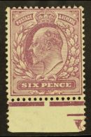 1911 6d Blackish Purple "Golden Brown" Fluorescent Ink, SG Spec M33(7), Lightly Hinged Mint. For More Images,... - Zonder Classificatie