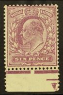 1911 6d Blackish Purple "Golden Brown" Fluorescent Ink, SG Spec M33(7), Lightly Hinged Mint. For More Images,... - Unclassified