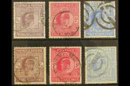 1902-13 2s6d, 5s & 10s De La Rue & Somerset House High Values, Good To Fine Used (7 Stamps). For More... - Zonder Classificatie