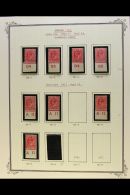 1902 - 1911 1D REDS SPECIALIZED SHADES COLLECTION. A Fresh, Lightly Hinged Mint Near- Complete Collection Of... - Zonder Classificatie