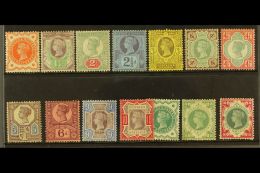 1887-92 Jubilee Set Complete, SG 197/214, Mint, The 1s Green Toned / Trimmed (14 Stamps) For More Images, Please... - Zonder Classificatie