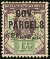 OFFICIAL 1887 1½d Dull Purple & Pale Green Ovptd "GOVT PARCELS" And Handstamped "SPECIMEN" SG.... - Andere & Zonder Classificatie